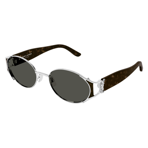 Occhiali da sole Saint Laurent Donna SL M919002-SILVER-HAVANA-GREY55 - SL M919002-SILVER-HAVANA-GREY55